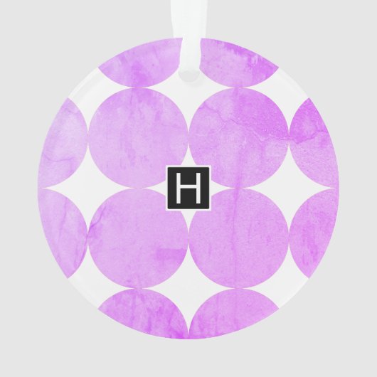 Moderne Paarse cirkels | Monogram Ornament (achterkant)