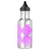 Moderne Paarse cirkels | Monogram Waterfles (Rechts)