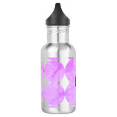 Moderne Paarse cirkels | Monogram Waterfles (Links)