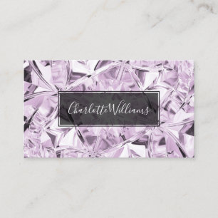 Moderne Paarse Diamanttextuur Trendy Visitekaartje