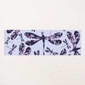 Moderne paarse dragonfly-illustratie yogamat (Voorkant (horizontaal))