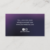 Moderne Paarse Drips Haar Stylist Beauty Salon Visitekaartje (Achterkant)