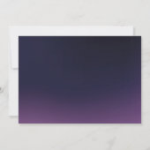 Moderne Paarse druppels roestvrij Baby shower Kaart (Achterkant)