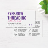 Moderne Paarse eenvoudige eyebrow Threading Afterc Visitekaartje (Bureau)