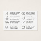 Moderne Paarse eenvoudige eyebrow Threading Afterc Visitekaartje (Achterkant)