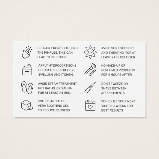 Moderne Paarse eenvoudige eyebrow Threading Afterc Visitekaartje (Achterkant)