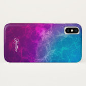 Moderne Paarse en blauwe veelhoekige achtergrond Case-Mate iPhone Case (Achterkant (horizontaal))