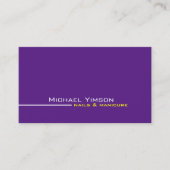 Moderne Paarse en eenvoudige grafische kaart Visitekaartje (Voorkant)