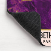 Moderne Paarse en gouden Abstracte marmer Muismat (Hoek)