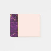 Moderne Paarse en gouden Abstracte marmer Post-it® Notes (Voorkant)