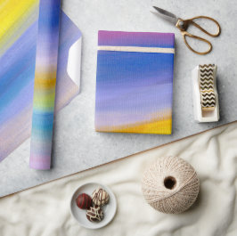 Moderne Paarse en Gouden Straal Abstract Cadeaupapier