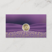 Moderne Paarse en goudluipaard Visitekaartje (Voorkant)