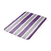 Moderne Paarse en grijze band Badmat (Gekanteld)