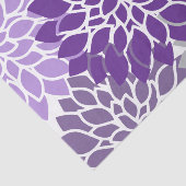 Moderne Paarse en grijze Floral Tissuepapier (Detail)