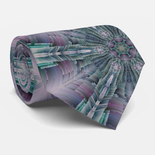 moderne paarse en groene wetenschappen stropdas (Opgerold)