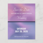 Moderne Paarse en roze draaiende kleuren opslaan d Uitnodiging Briefkaart (Voorkant)