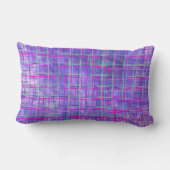 Moderne paarse en roze rasterlijnen abstract kussen (Achterkant)