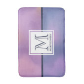 Moderne Paarse en roze ronddraaiende Abstracte mon Badmat (Voorkant Verticaal)