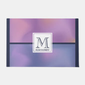 Moderne Paarse en roze ronddraaiende Abstracte mon Deurmat (Voorkant)