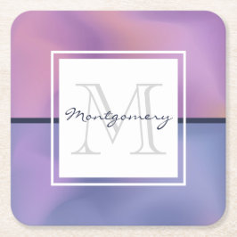 Moderne Paarse en roze ronddraaiende Abstracte mon Kartonnen Onderzetters