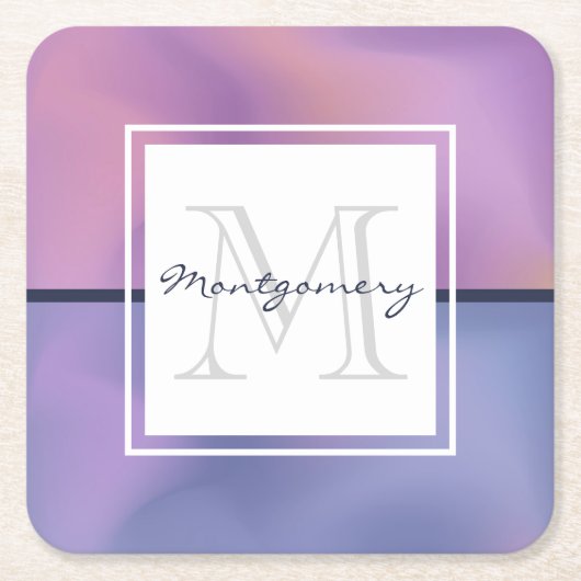 Moderne Paarse en roze ronddraaiende Abstracte mon Kartonnen Onderzetters (Voorkant)