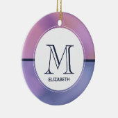 Moderne Paarse en roze ronddraaiende Abstracte mon Keramisch Ornament (Rechts)