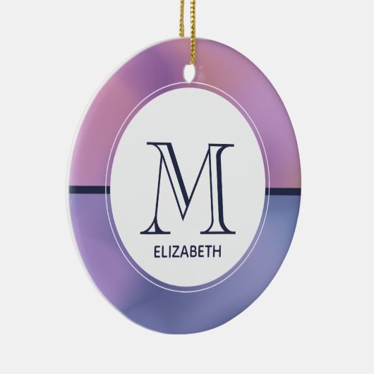 Moderne Paarse en roze ronddraaiende Abstracte mon Keramisch Ornament (Rechts)