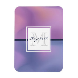 Moderne Paarse en roze ronddraaiende Abstracte mon Magneet