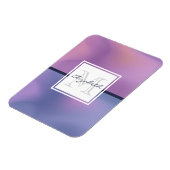 Moderne Paarse en roze ronddraaiende Abstracte mon Magneet (Linkerzijde)