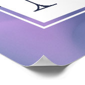 Moderne Paarse en roze ronddraaiende Abstracte mon Poster (Hoek)