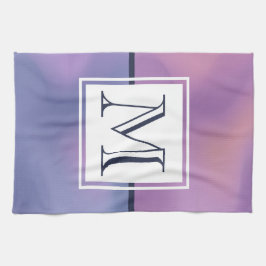 Moderne Paarse en roze ronddraaiende Abstracte mon Theedoek