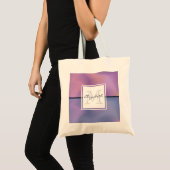 Moderne Paarse en roze ronddraaiende Abstracte mon Tote Bag (Voorkant (product))