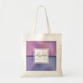 Moderne Paarse en roze ronddraaiende Abstracte mon Tote Bag (Voorkant)