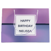 Moderne Paarse en roze ronddraaiende Abstracte ver Groot Cadeauzakje (Voorkant)