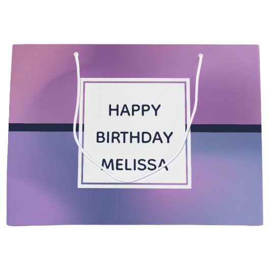 Moderne Paarse en roze ronddraaiende Abstracte ver Groot Cadeauzakje (Voorkant)