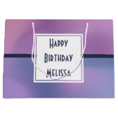 Moderne Paarse en roze ronddraaiende Abstracte ver Groot Cadeauzakje (Voorkant)