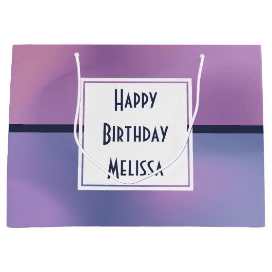 Moderne Paarse en roze ronddraaiende Abstracte ver Groot Cadeauzakje (Voorkant)