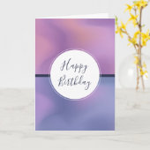 Moderne Paarse en roze ronddraaiende Abstracte ver Kaart (Gele Bloem)