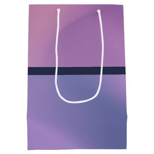 Moderne Paarse en roze ronddraaiende Abstracte ver Medium Cadeauzakje (Achterkant)