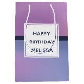 Moderne Paarse en roze ronddraaiende Abstracte ver Medium Cadeauzakje (Voorkant)