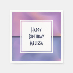 Moderne Paarse en roze ronddraaiende Abstracte ver Servet