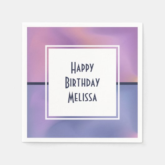 Moderne Paarse en roze ronddraaiende Abstracte ver Servet (Voorkant)