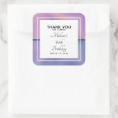 Moderne Paarse en roze ronddraaiende Abstracte ver Vierkante Sticker (Tas)