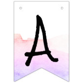 Moderne Paarse en roze Waterverf Happy Retirement Vlaggetjes (Tweede vlag)