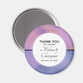 Moderne Paarse en roze zwevende Abstracte bruiloft Magneet (Voorkant / Achterkant)