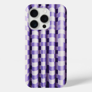 Moderne paarse en witte 3D-golf-telefoonhoes - Ele iPhone 15 Pro Case