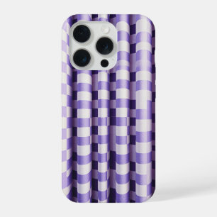 Moderne paarse en witte 3D-golf-telefoonhoes - Ele iPhone 15 Pro Case