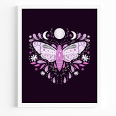 Moderne Paarse En Witte Abstracte Mot Illustratie Poster