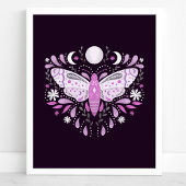 Moderne Paarse En Witte Abstracte Mot Illustratie Poster