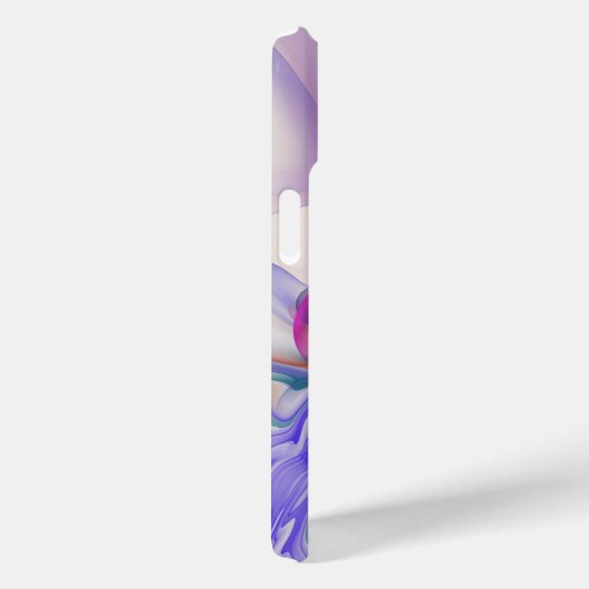 Moderne Paarse en Witte Abstracte Waterverf Case-Mate iPhone Case (Achterkant / Rechts)